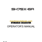 Sumitomo SH75X-6A Hydraulic Excavator Operators Manual (WDL0756-2T)