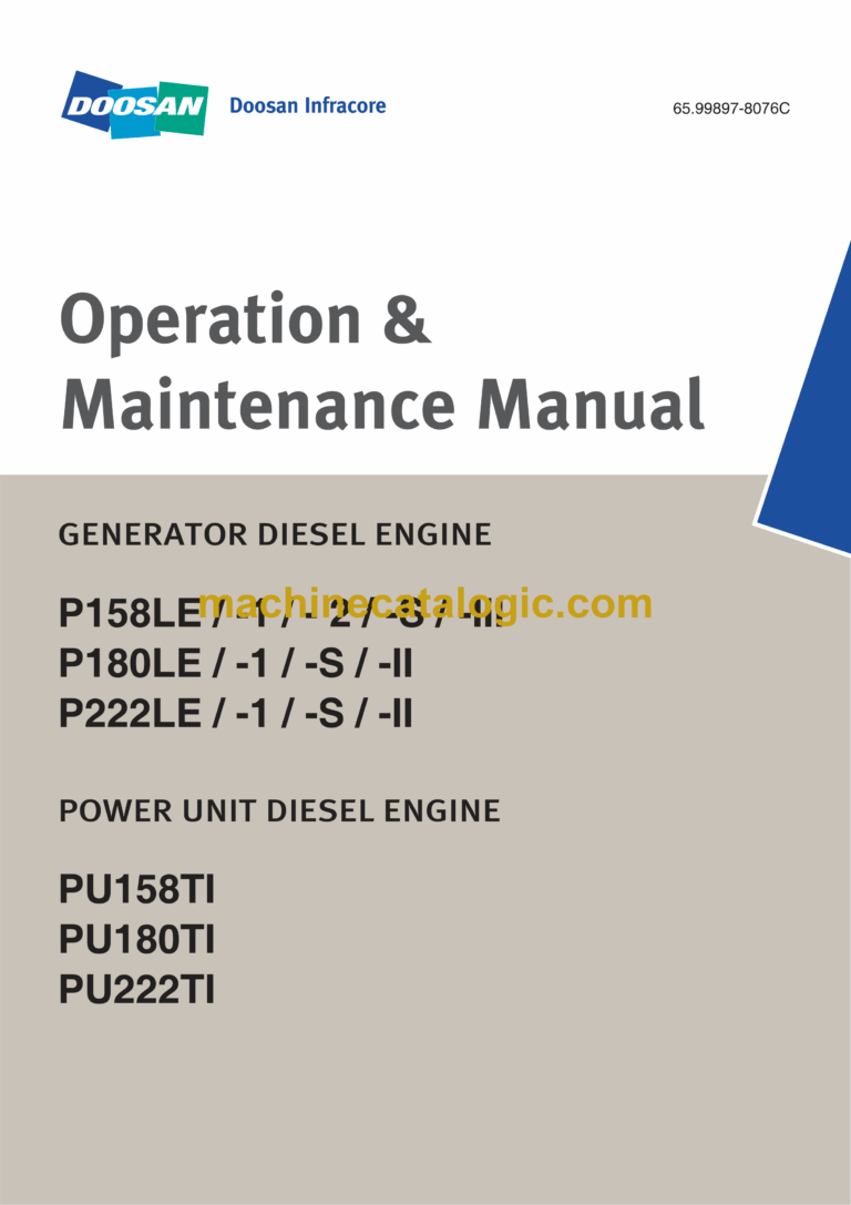 Doosan DV15 Engine Generator Operation and Maintenance Manual