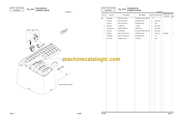 Doosan DL400 Wheel Loader Parts Manual (Serial Number 5001 and UP) - Image 3