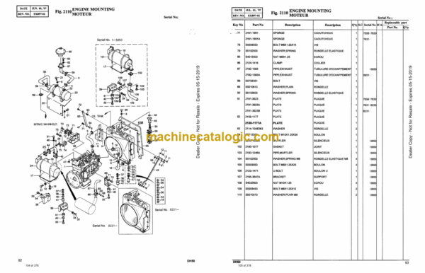 Doosan DH50 Excavator Parts Manual (Serial Number 0001 and UP) - Image 2