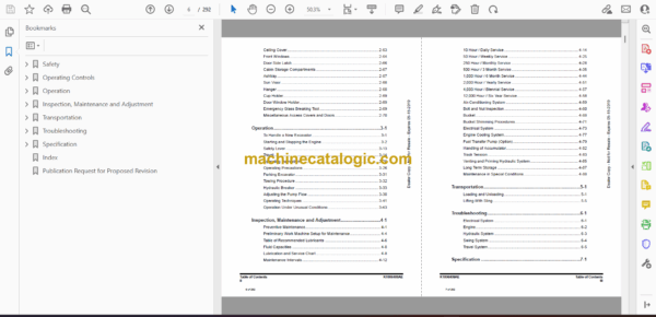 Doosan DX300LC Excavator Operation and Maintenance Manual (Serial Number 5001 thru 7439) - Image 2