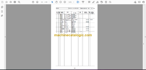 Sumitomo SH160-3 Hydraulic Excavator Full Parts Manual (WCLA160A31BH) - Image 2