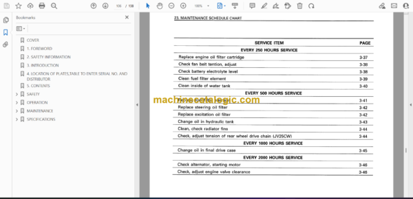Komatsu JV25DW-2, JV25W-2, JV25CW-2, JV25CR-7 Vibratory Roller Operation and Maintenance Manual (SEAM018100) - Image 2