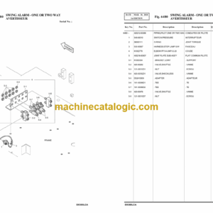 Doosan DX300LCA Excavator Parts Manual (Serial Number 5001 and UP)