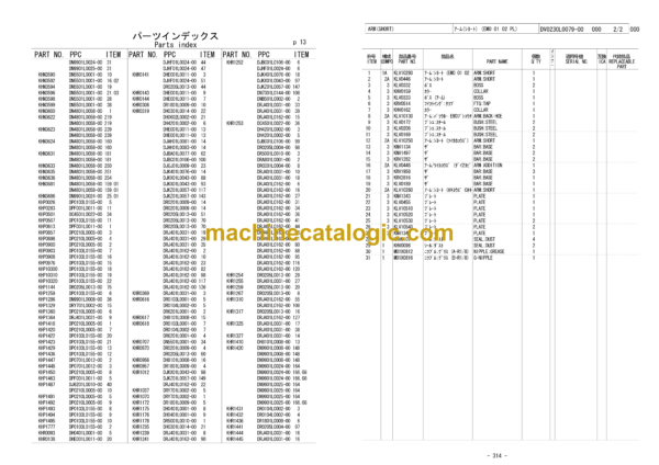Sumitomo SH160-3 Hydraulic Excavator Full Parts Manual (WCLA160A31BH) - Image 3