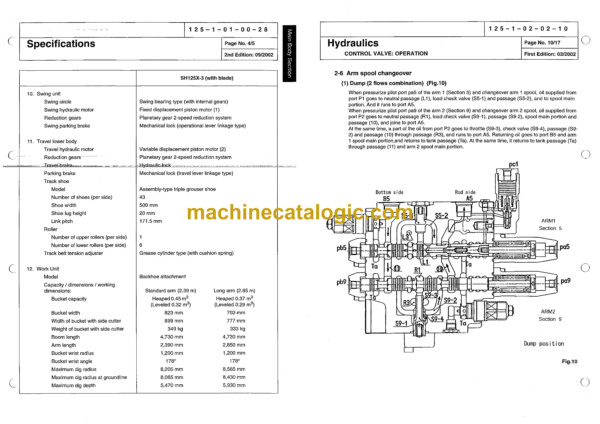 Sumitomo SH125X-3, SH135X-3 Hydraulic Excavator Service Text - Image 3