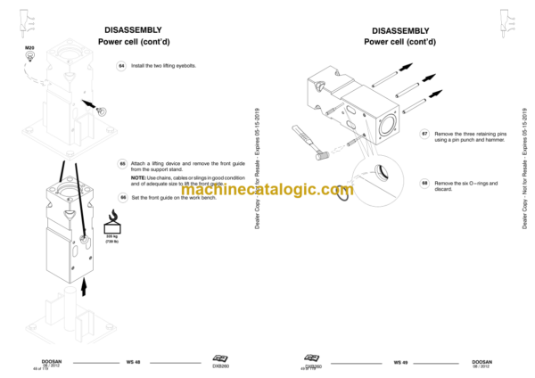 Doosan DXB260 Hydraulic Breaker Service Manual (Serial Number X260A50000 and Up) - Image 3