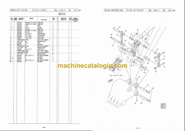 Sumitomo SH200-2, SH200LC-2 Hydraulic Excavator Parts Manual (WCL2001-0W) - Image 3