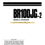 Komatsu BR100JG-2 Mobile Crusher Operation and Maintenance Manual (SEAM046900P)