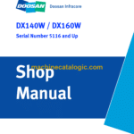 Doosan DX140W, DX160W Wheeled Excavator Shop Manual (Serial Number 5116 and Up)