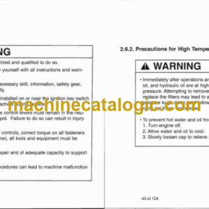 Daewoo 1550XL, DSL702, 2060XL, DSL902 Skid Steer Loader Operation and Maintenance Manual (SB2313E00)