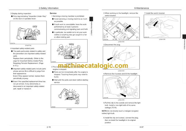 Sumitomo SH210-6, SH210LC-6, SH250-6 Hydraulic Excavator Operators Manual (WDL2106D-1W NZ1) - Image 3