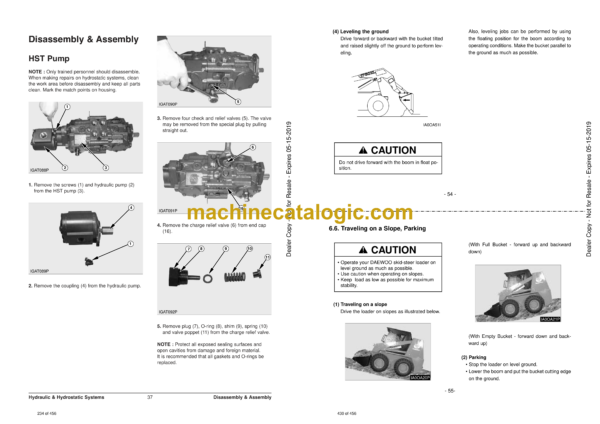 Doosan 1550XL(DSL702), 1760XL(DSL802-D430), 2060XL(DSL902) Skid Steer Loader Shop Manual (SB4031E00) - Image 4