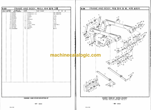 Daewoo 2060XL, DSL902 Skid Steer Loader Parts Manual (Serial Number 00001 And UP) - Image 4