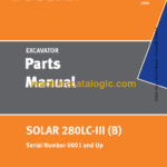 Doosan Solar 280LC-3 Excavator Parts Manual (Serial Number 0001 and Up)
