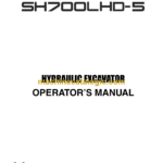Sumitomo SH700LHD-5 Hydraulic Excavator Operators Manual (WDL7030-0T)