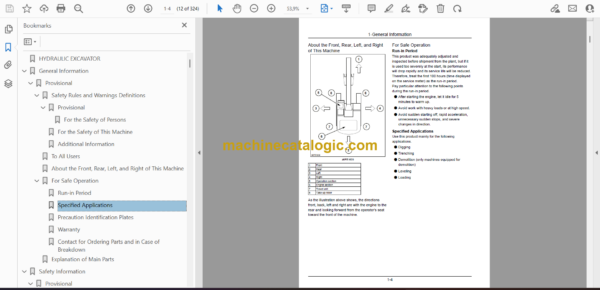Sumitomo SH330-6, SH330LC-6, SH350HD-6, SH350LHD-6 Hydraulic Excavator Operators Manual (WDL3306D-0W NZ0) - Image 2