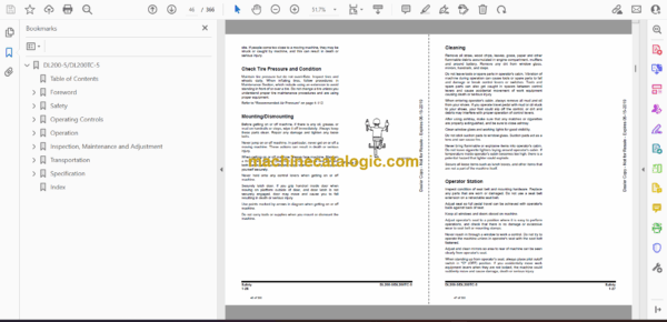 Doosan DL200-5, DL200TC-5 Wheel Loader Operation and Maintenance Manual (Serial Number 10001 and Up) - Image 2