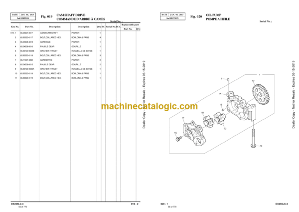 Doosan DX255LC-3 Excavator Parts Manual (Serial Number 1001 and Up) - Image 2