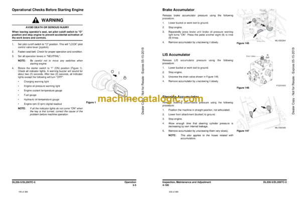 Doosan DL200-5, DL200TC-5 Wheel Loader Operation and Maintenance Manual (Serial Number 10001 and Up) - Image 4