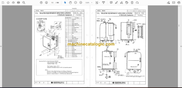 Sumitomo SH200, SH220 Hydraulic Excavator Shop Manual (WEL2000-0W) - Image 2