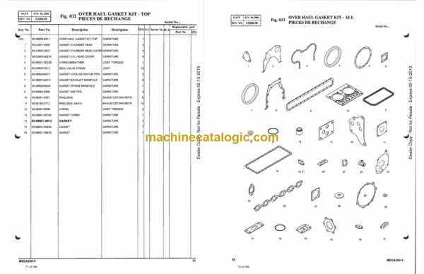 Doosan M250-V Wheel Loader Parts Manual (Serial Number 3001 thru 4000) - Image 2