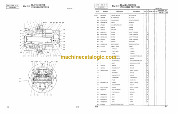 Daewoo Solar 015 Excavator Parts Manual - Image 2