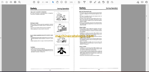 Sumitomo SH125X-3, SH125XU-3 Hydraulic Excavator Operators Manual (WDL1253-0W) - Image 2