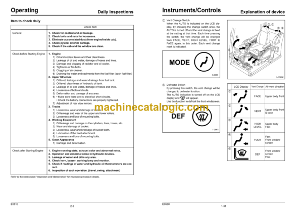 Sumitomo SH330-5, SH330LC-5, SH350HD-5, SH350LHD-5 Hydraulic Excavator Operators Manual (WDL3305-1W) - Image 4