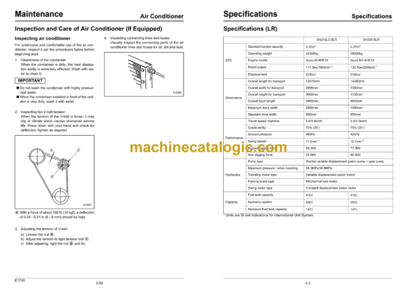 Sumitomo SH210LC-5 Hydraulic Excavator Operators Manual (WDL2005-2T) - Image 4