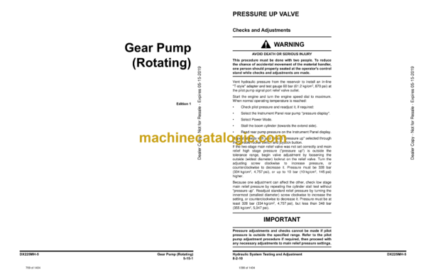 Doosan DX225MH-5 Material Handler Shop Manual (Serial Number 1001 and Up) - Image 4