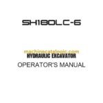 Sumitomo SH180LC-6 Hydraulic Excavator Operators Manual (WDL1806D-0W NZ0)