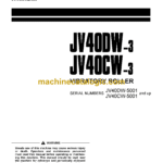 Komatsu JV40DW-3, JV40CW-3 Vibratory Roller Operation and Maintenance Manual (SEAM009400)