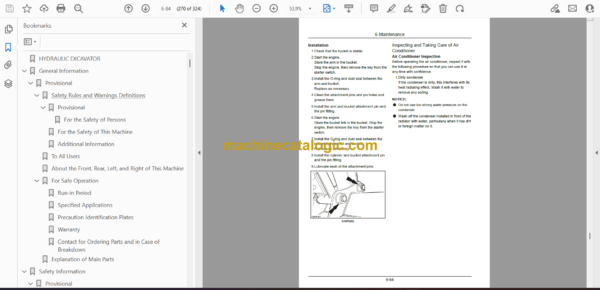 Sumitomo SH180LC-6 Hydraulic Excavator Operators Manual (WDL1806D-0W NZ0) - Image 3