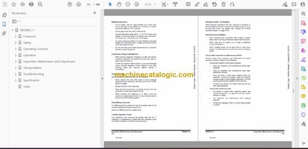 Doosan DX300LC-3 Excavator Operation and Maintenance Manual (Serial Number 1001 and Up) - Image 2