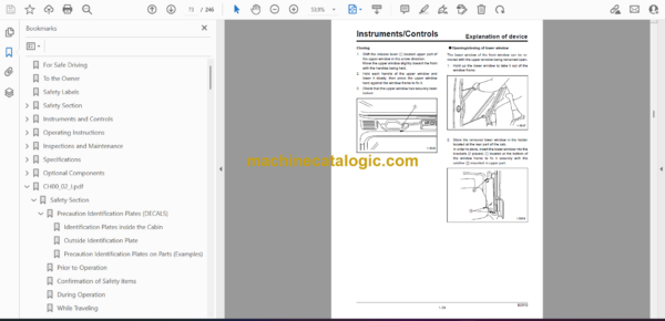 Sumitomo SH210LC-5, SH250-5 Hydraulic Excavator Operators Manual (WDL2005-2T) - Image 2