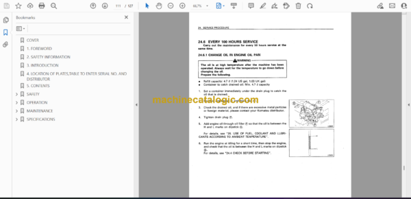 Komatsu JV40DW-3, JV40CW-3 Vibratory Roller Operation and Maintenance Manual (SEAM009400) - Image 2