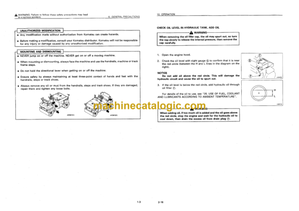 Komatsu JV40DW-3, JV40CW-3 Vibratory Roller Operation and Maintenance Manual (SEAM009400) - Image 4