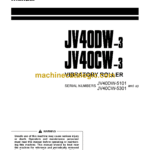 Komatsu JV40DW-3, JV40CW-3 Vibratory Roller Operation and Maintenance Manual (SEAM009401)