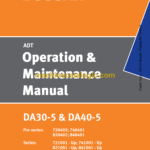 Doosan DA30-5, DA40-5 Articulated Dump Truck Operation and Maintenance Manual