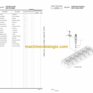 Doosan DX190W-3 Wheeled Excavator Parts Manual (Serial Number 1001 and Up)
