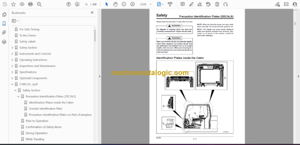 Sumitomo SH350LC-5, SH370LHD-5 Hydraulic Excavator Operators Manual (WDL3305-1F) - Image 2