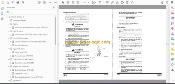 Doosan DX62R-3, DX63-3 Hydraulic Excavator Shop Manual (Serial Number 1001 and Up) - Image 2