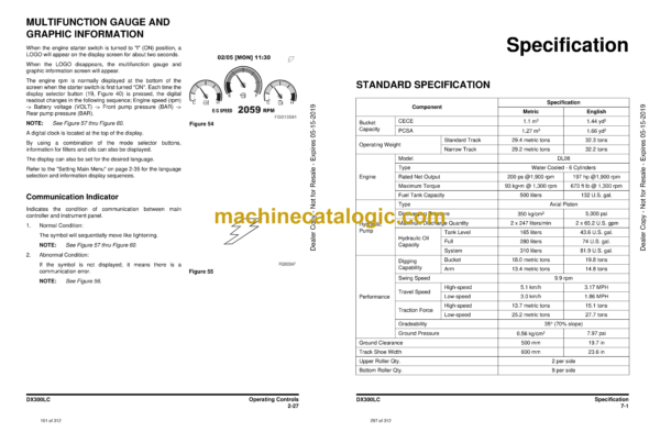 Doosan DX300LC Excavator Operation and Maintenance Manual (Serial Number 9464 and Up) - Image 3