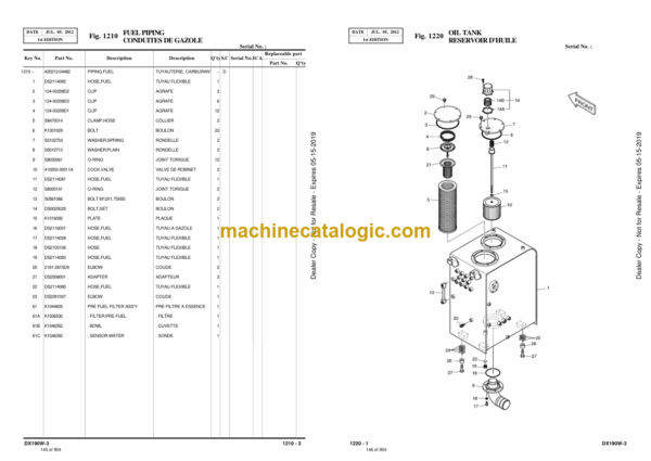 Doosan DX190W-3 Wheeled Excavator Parts Manual (Serial Number 1001 and Up) - Image 4