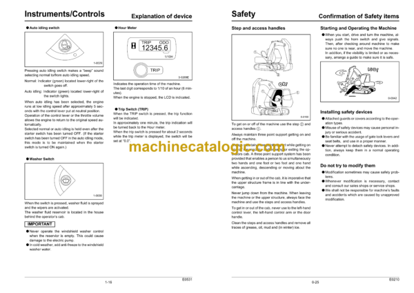 Sumitomo SH350LC-5, SH370LHD-5 Hydraulic Excavator Operators Manual (WDL3305-1F) - Image 4