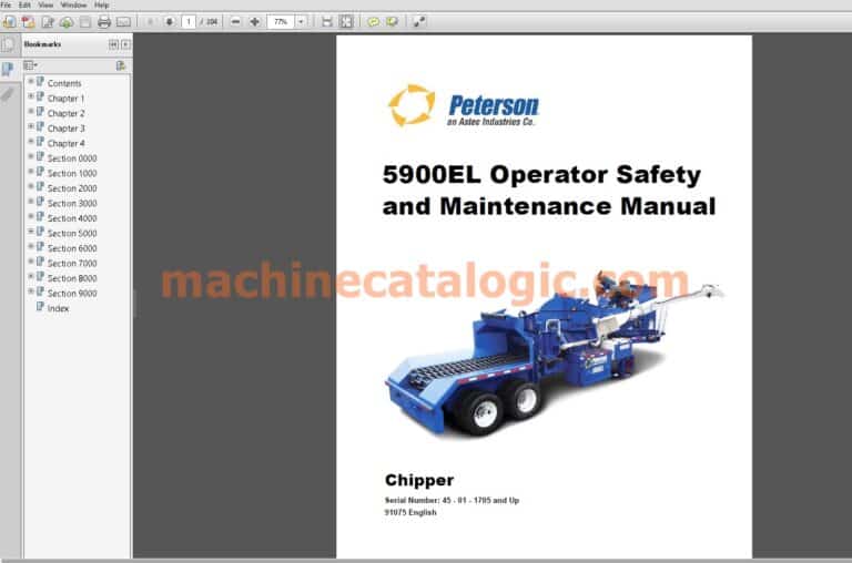 Peterson Forestry Equipment operattor and maintenance manual