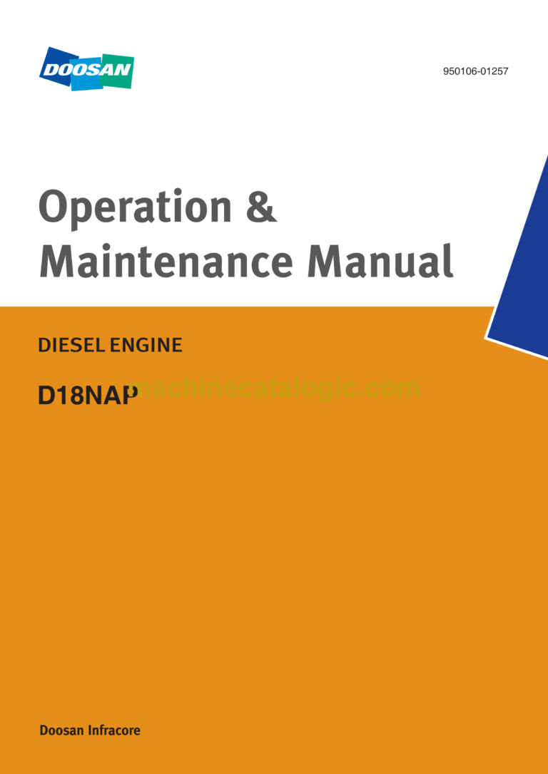 Doosan D18NAP Diesel Engine Operation and Maintenance Manual (950106-01257)