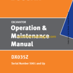 Doosan DX035Z Excavator Operation and Maintenance Manual (Serial Number 5001 and Up)