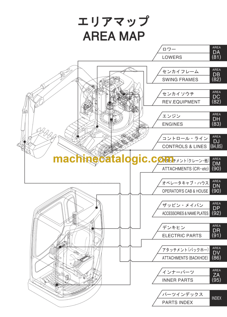Sumitomo SH75X-3B Hydraulic Excavator Parts Manual (WCLA075X37BH, WCLA075X37BB)